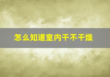 怎么知道室内干不干燥