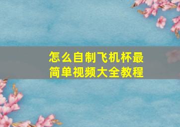 怎么自制飞机杯最简单视频大全教程