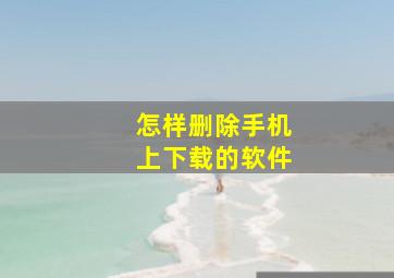 怎样删除手机上下载的软件