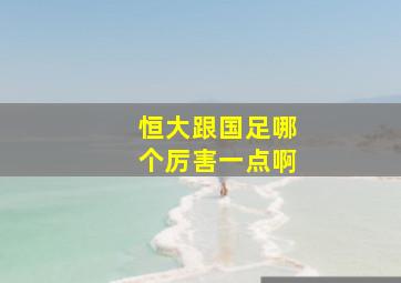 恒大跟国足哪个厉害一点啊