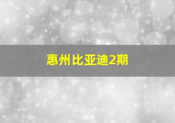 惠州比亚迪2期