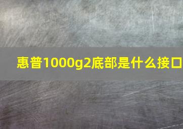 惠普1000g2底部是什么接口