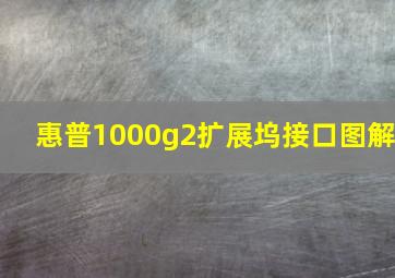 惠普1000g2扩展坞接口图解