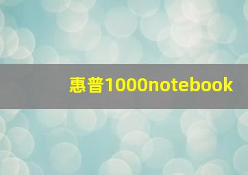 惠普1000notebook