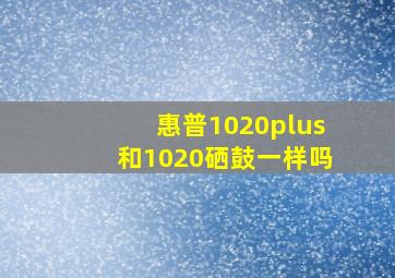 惠普1020plus和1020硒鼓一样吗