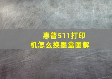 惠普511打印机怎么换墨盒图解