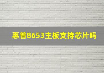 惠普8653主板支持芯片吗