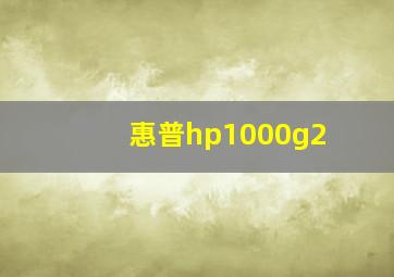 惠普hp1000g2