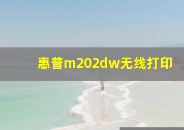 惠普m202dw无线打印