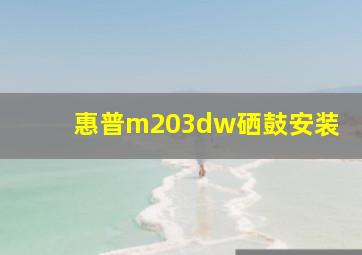 惠普m203dw硒鼓安装