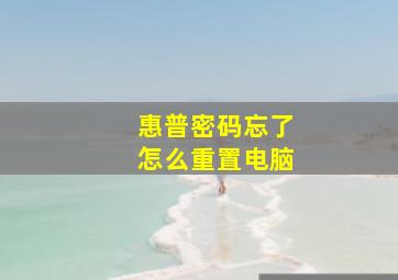 惠普密码忘了怎么重置电脑