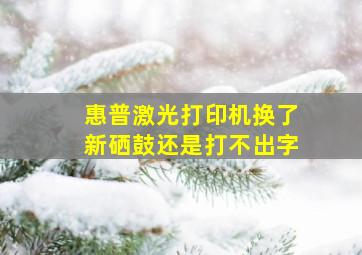 惠普激光打印机换了新硒鼓还是打不出字