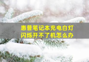 惠普笔记本充电白灯闪烁开不了机怎么办