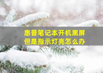 惠普笔记本开机黑屏但是指示灯亮怎么办