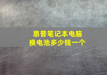 惠普笔记本电脑换电池多少钱一个