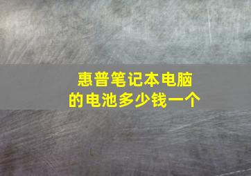 惠普笔记本电脑的电池多少钱一个