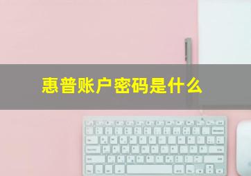 惠普账户密码是什么