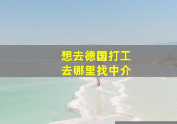 想去德国打工去哪里找中介