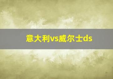 意大利vs威尔士ds