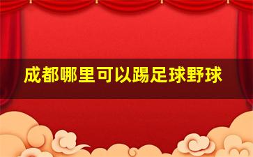 成都哪里可以踢足球野球