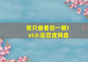 我只偷看你一眼txt小说百度网盘