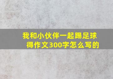 我和小伙伴一起踢足球得作文300字怎么写的