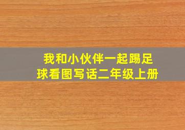 我和小伙伴一起踢足球看图写话二年级上册