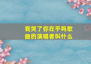 我哭了你在乎吗歌曲的演唱者叫什么