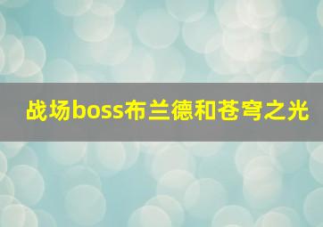 战场boss布兰德和苍穹之光