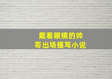 戴着眼镜的帅哥出场描写小说