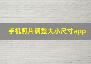 手机照片调整大小尺寸app