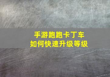 手游跑跑卡丁车如何快速升级等级