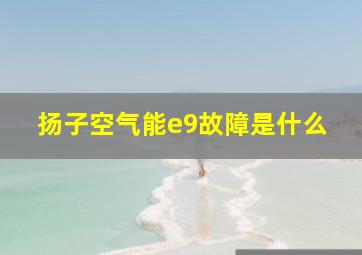 扬子空气能e9故障是什么