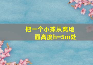 把一个小球从离地面高度h=5m处