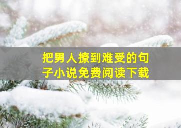 把男人撩到难受的句子小说免费阅读下载