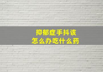 抑郁症手抖该怎么办吃什么药