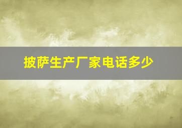 披萨生产厂家电话多少