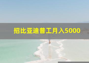 招比亚迪普工月入5000