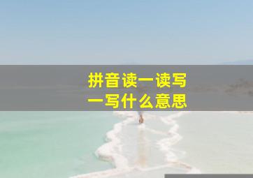 拼音读一读写一写什么意思