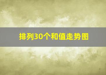 排列30个和值走势图