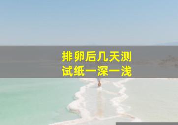 排卵后几天测试纸一深一浅