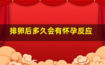 排卵后多久会有怀孕反应