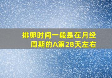 排卵时间一般是在月经周期的A第28天左右