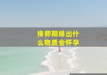 排卵期排出什么物质会怀孕