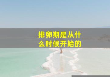 排卵期是从什么时候开始的