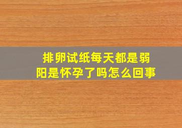 排卵试纸每天都是弱阳是怀孕了吗怎么回事