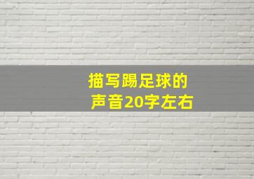 描写踢足球的声音20字左右