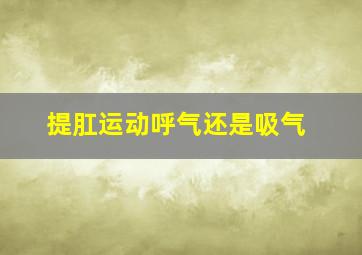 提肛运动呼气还是吸气