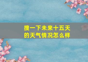 搜一下未来十五天的天气情况怎么样