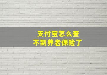 支付宝怎么查不到养老保险了